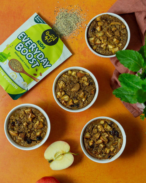 Kid-Friendly, Apple Baked Oats Pots