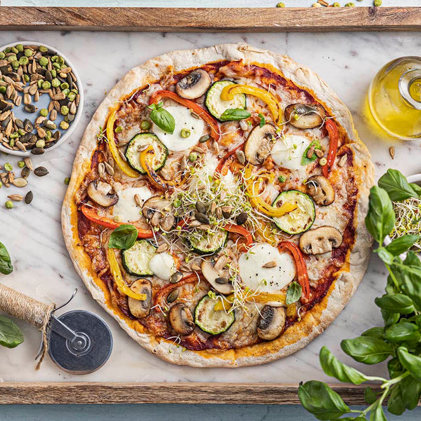 Veggie Pizza With Super Seeds & Super Sprouts