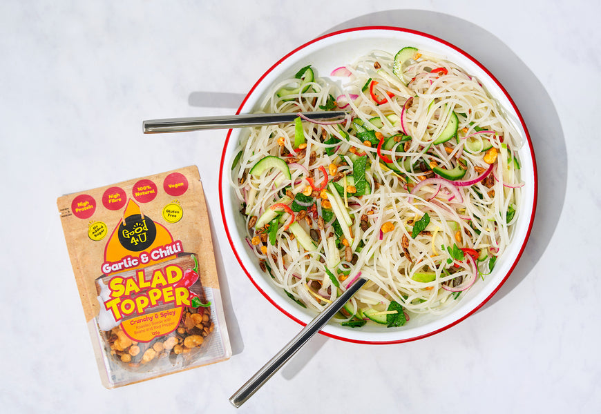 Rice Noodle Salad with a Crunch