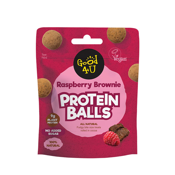 Raspberry Brownie Protein Balls Mini Doy Bag