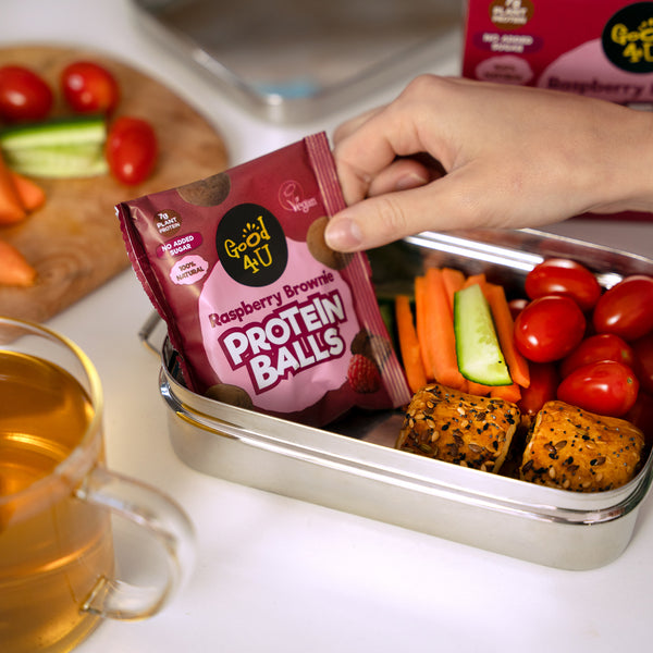 Raspberry Brownie Protein Balls